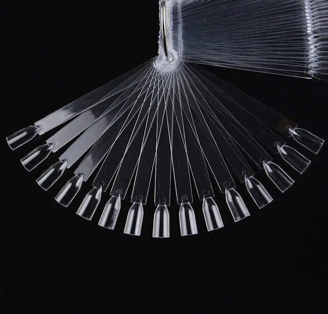 50 Tips Nail Swatch Sticks with Ring Holder - Premier Nail Supply