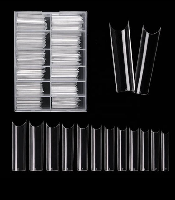 Sofi Art - Clear Tips Xtension C Curve Square XXL /size 0-11 - Premier Nail Supply