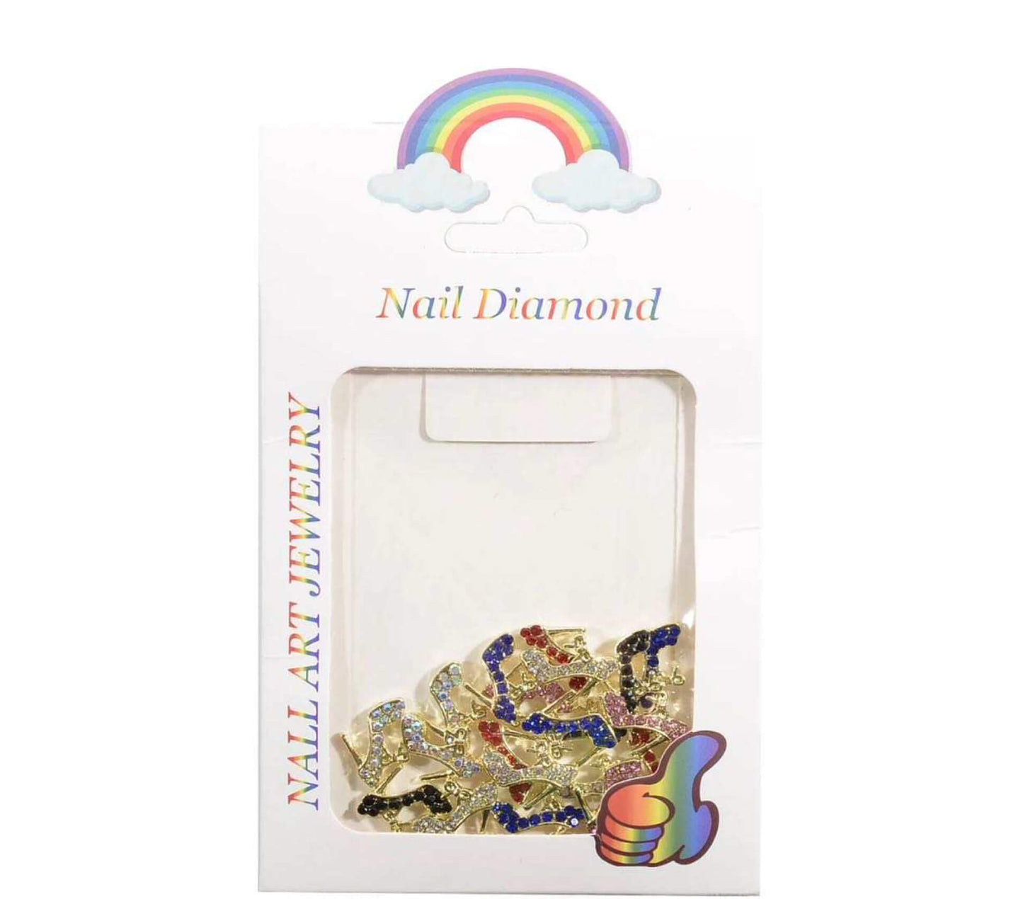 Nail Charm Gold High Heels Mix Colors 20pcs/Bag - Premier Nail Supply