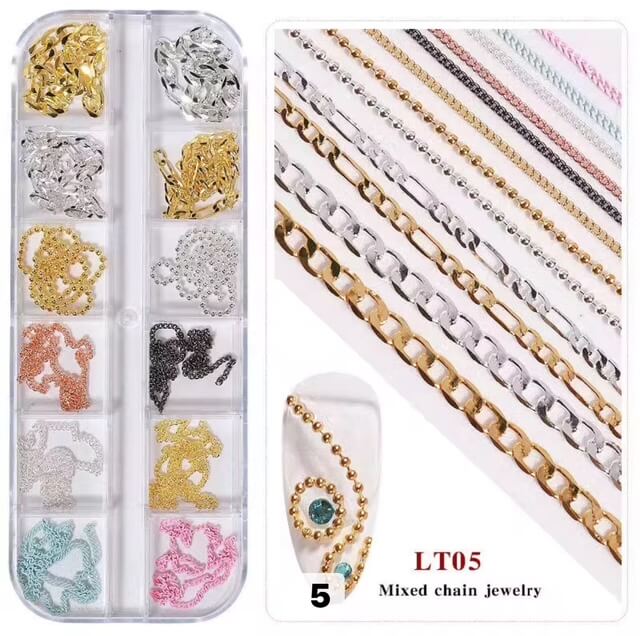 Nail Art Chain Design 12 style/Box