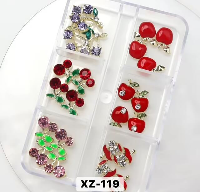 Nail Charm Cherry Mix Red Apple #XZ119