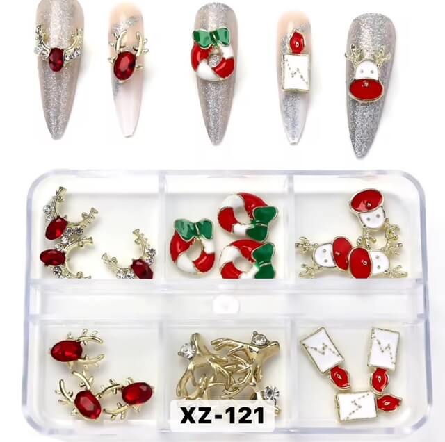 Nail Charm Christmas Reindeer Rhinestone #XZ121