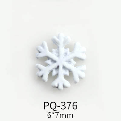 White Snowflake Resin 3D -PQ376/10pcs per Bag - Premier Nail Supply
