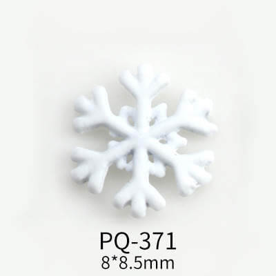 White Snowflake Resin 3D -PQ371/10pcs per Bag - Premier Nail Supply