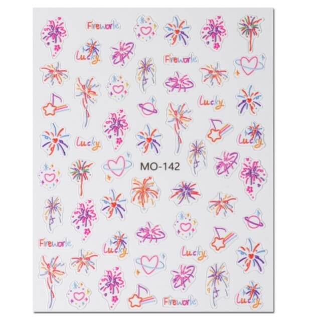 Nail Sticker New Year Firework MO142 - Premier Nail Supply