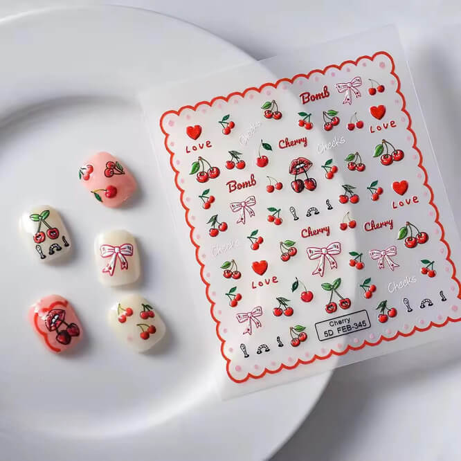 Nail Sticker Red Cherry #5DFEB345