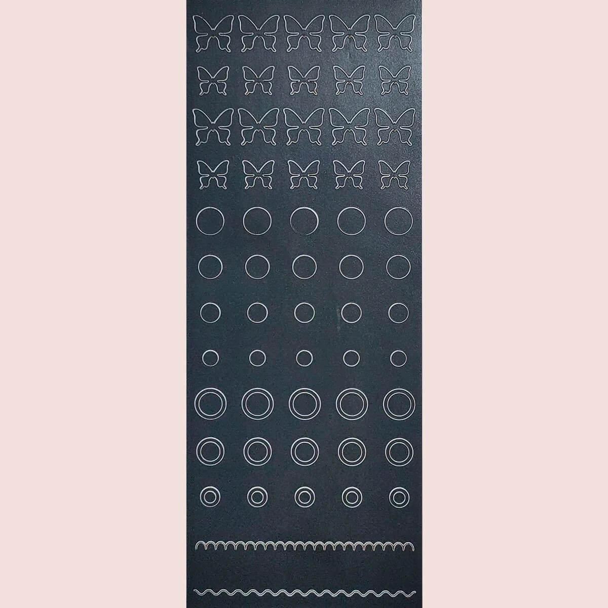 Airbrush Stencils Nail Stickers Butterfly and Circle Flame - Premier Nail Supply