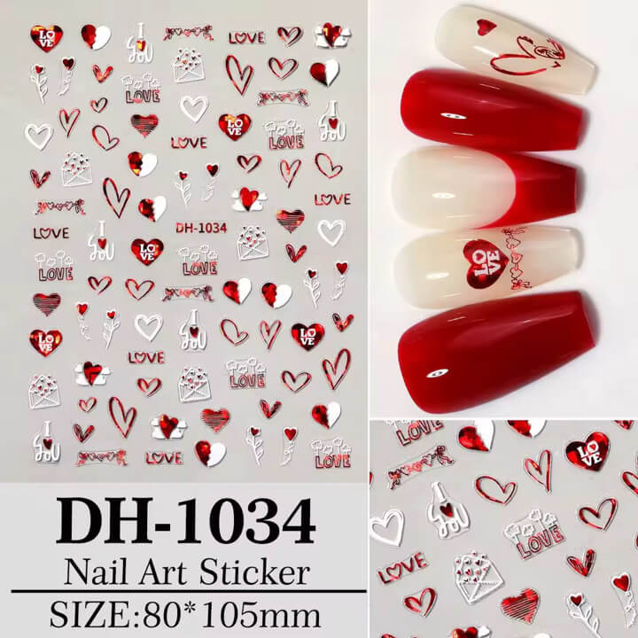 Nail Sticker Valentine Love #DH1034