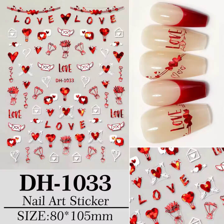 Nail Sticker Valentine Love Envelope #DH1033