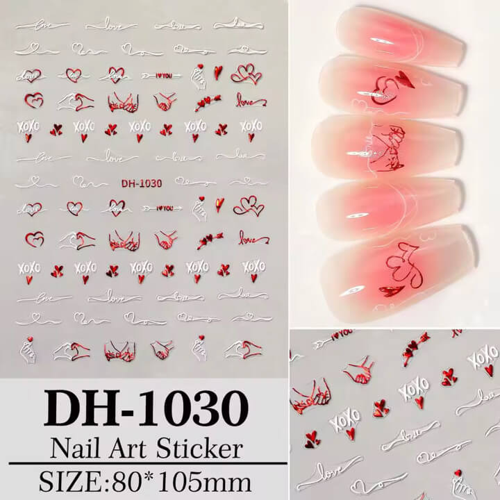 Nail Sticker Valentine Xoxo #DH1030