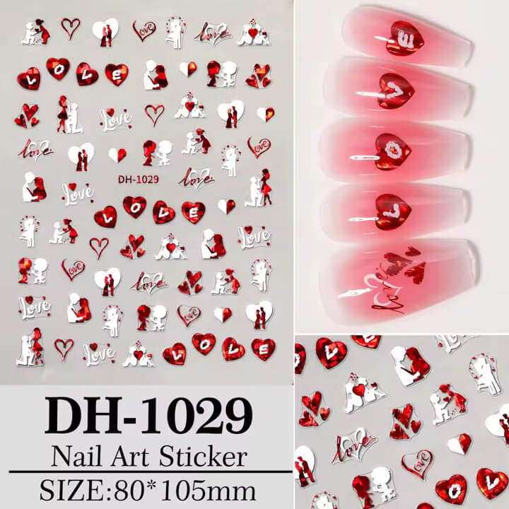 Nail Sticker Valentine Proposal Love #DH1029