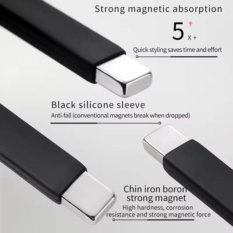 Nail Cat eyes Magnet Dual Black Silicone Protective Rectangular #2986-3