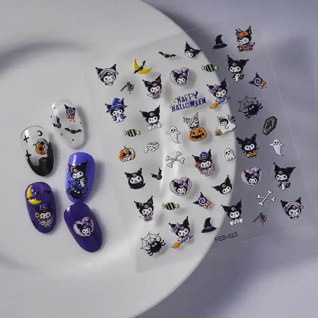 Nail Sticker Halloween Kuromi FEB523
