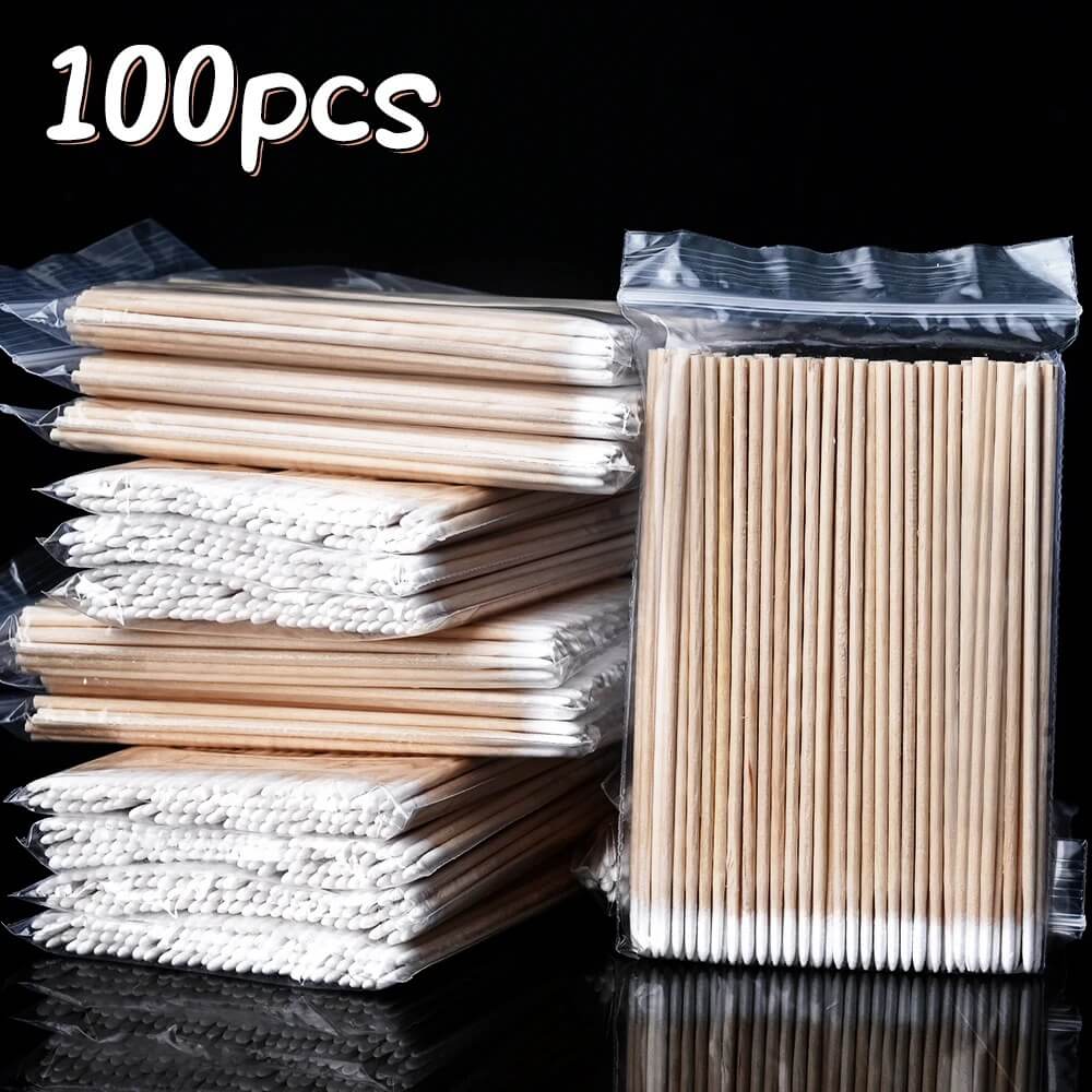 Nail Microblading Cotton Swab Sticks 100pcs #2222-1
