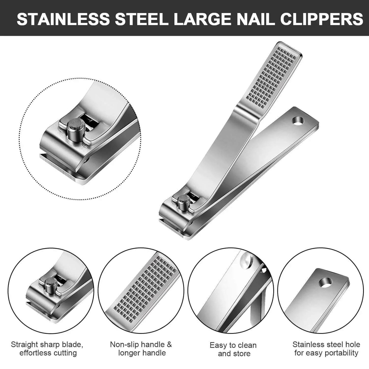 Stainless Steel Toenail Clipper Straight - Premier Nail Supply
