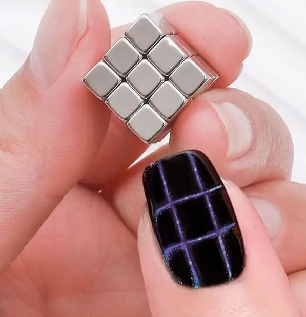 Nail Cat Eye Magnet Square Cube 27pcs/Bag