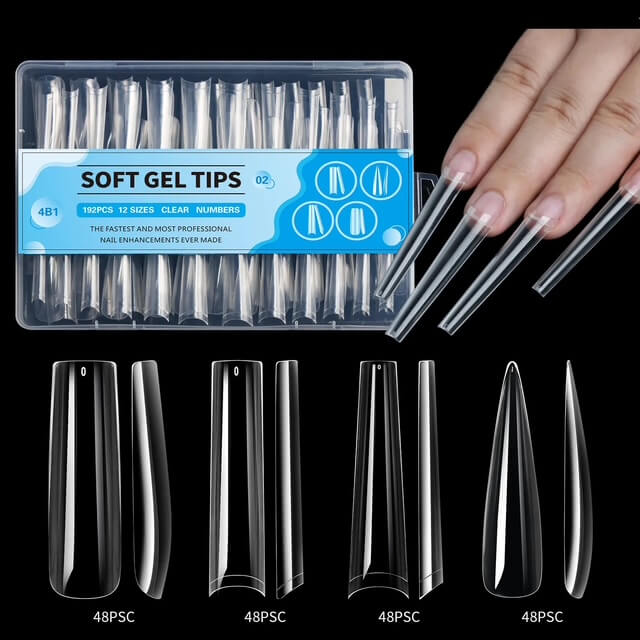 Nail Tip Extension and Press On 192pcs - #8747