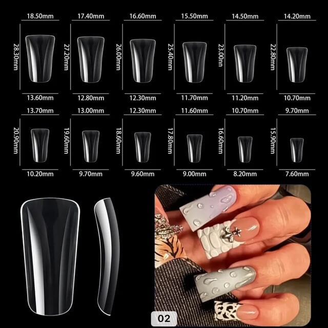 Nail Tip Press on Duck Tip XX-Long #1994