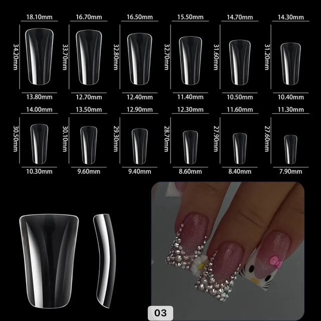 Nail Tip Press on Duck Tip Medium #6816