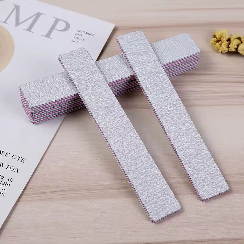 Nail File Premium Square Zebra 100/100 Grits Pack 50pcs #7074-18