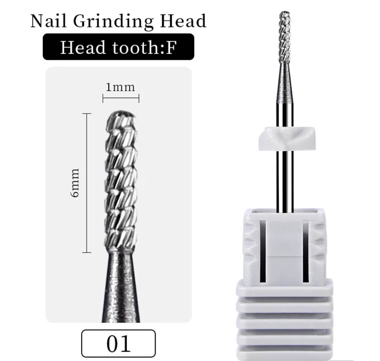 Carbide Cuticle Nail Drill Bit Small Barrel Ball 3/32"-M - Premier Nail Supply