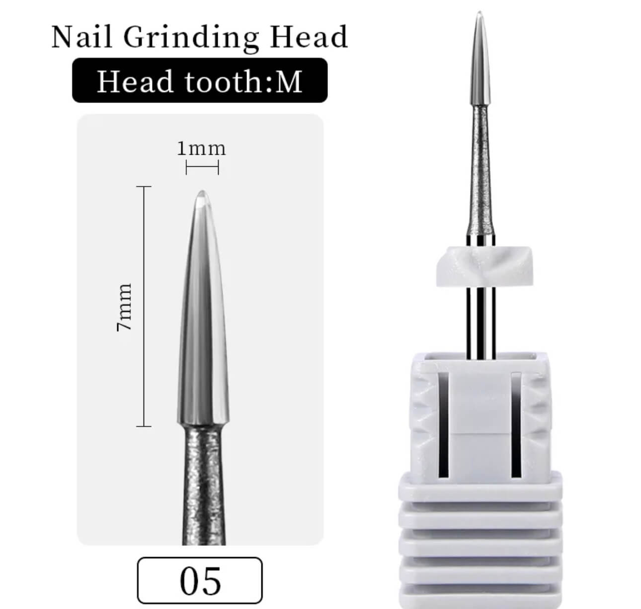 Carbide Cuticle Nail Drill Bit Large Hexagon 3/32"-M - Premier Nail Supply
