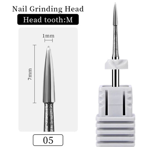 Carbide Cuticle Nail Drill Bit Large Hexagon 3/32"-M - Premier Nail Supply 