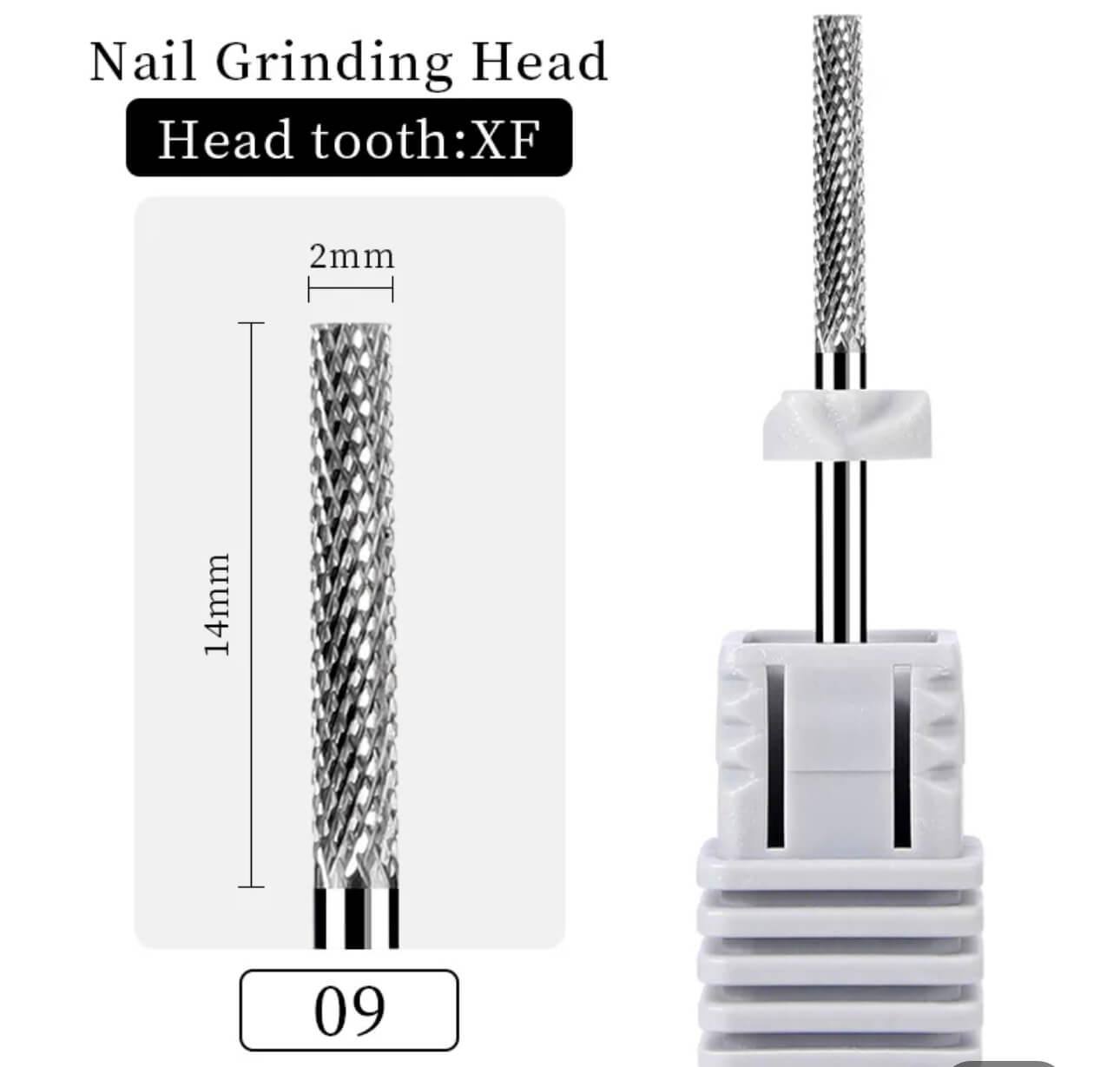 Carbide Nail Drill Bit Small Stick AL 3/32" F - Premier Nail Supply