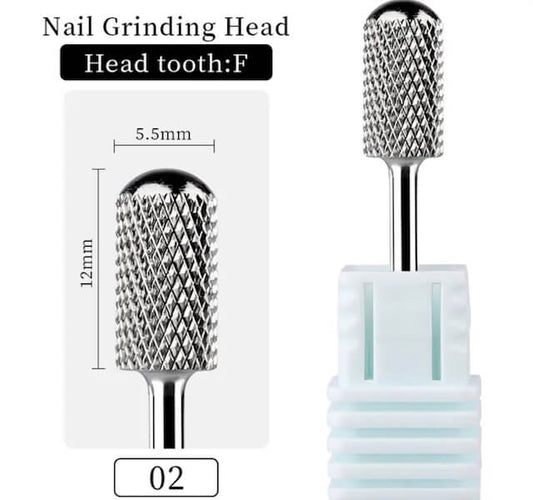 Carbide Nail Drill Bit Smooth Round Top 3/32" F - Premier Nail Supply