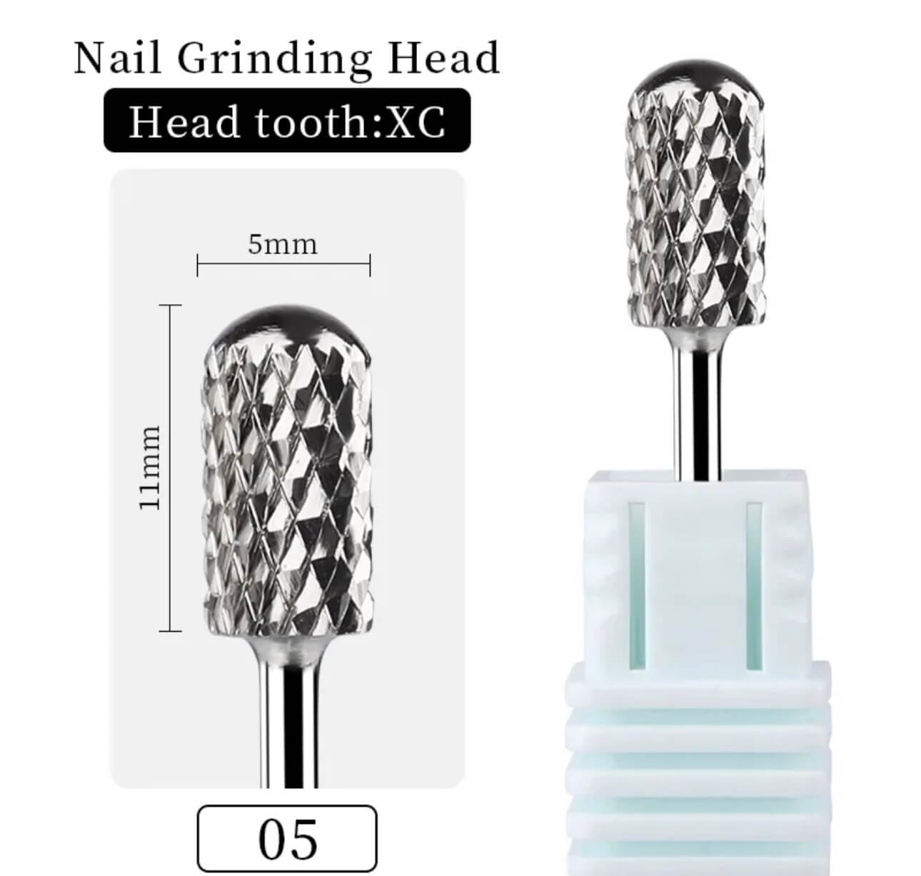 Carbide Nail Drill Bit Smooth Ground Top 3/32" XC - Premier Nail Supply