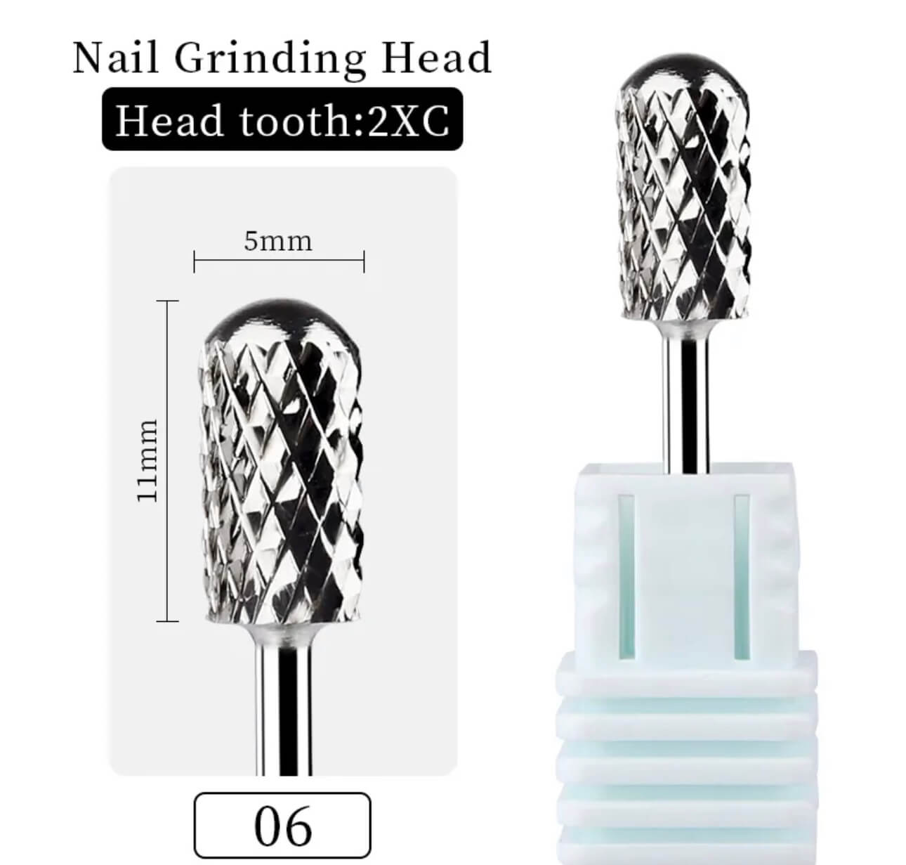 Carbide Nail Drill Bit Smooth Ground Top 3/32" 2XC - Premier Nail Supply