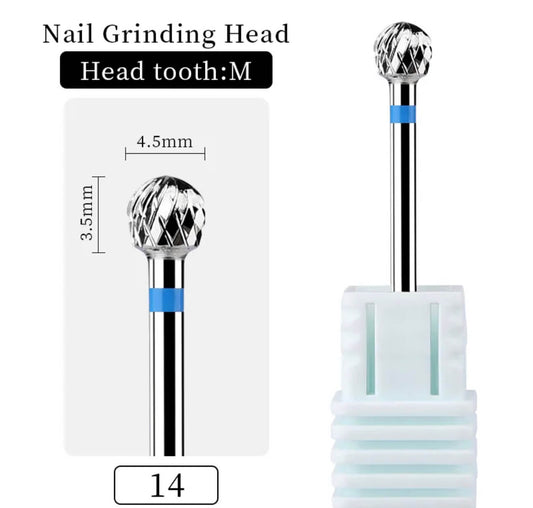 Carbide Nai Drill Bit Medium Ball 3/32" M - Premier Nail Supply