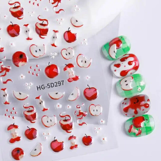 Nail Sticker Red Apple #HG5D297