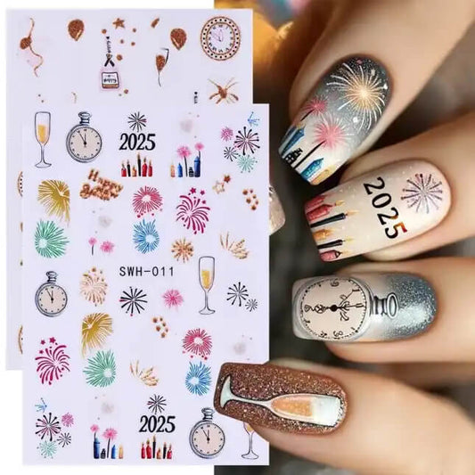 Nail Sticker New Year 2025 #SWH01
