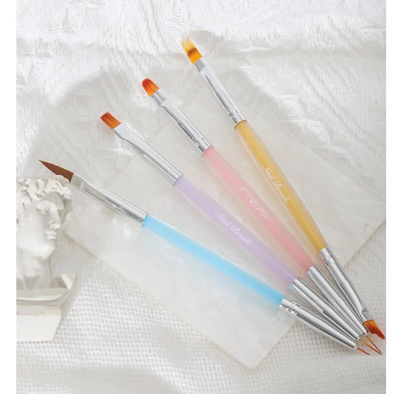Nail Brushes Flower Set Double Side 4 pcs/set - Premier Nail Supply