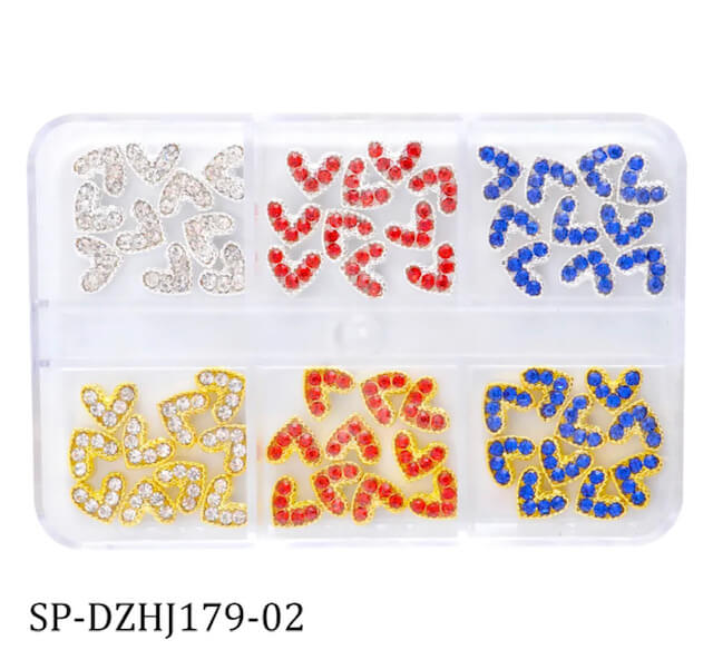 Rhinestone Heart Nail Art Charm - Premier Nail Supply