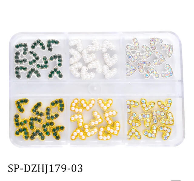 Rhinestone Heart Nail Art Charm - Premier Nail Supply