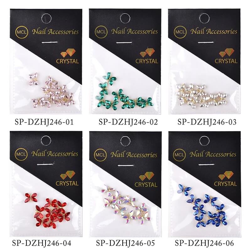 Nail Art Rhinestone 3D Butterfly Crytal AB 10pcs/Bag - Premier Nail Supply