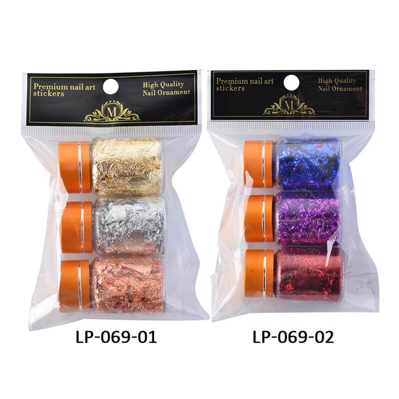 Nail Art Flakes Foil 3pcs/Set - Premier Nail Supply