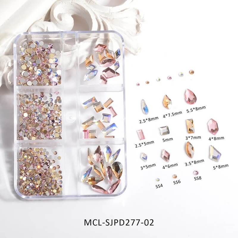 Nail Art Rhinestone Crytal Pink AB - Premier Nail Supply