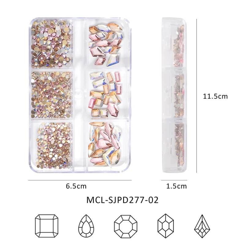 Nail Art Rhinestone Crytal Pink AB - Premier Nail Supply