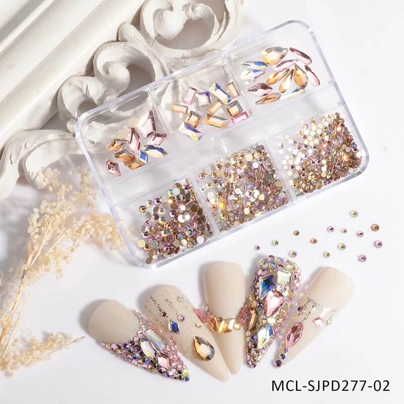Nail Art Rhinestone Crytal Pink AB - Premier Nail Supply