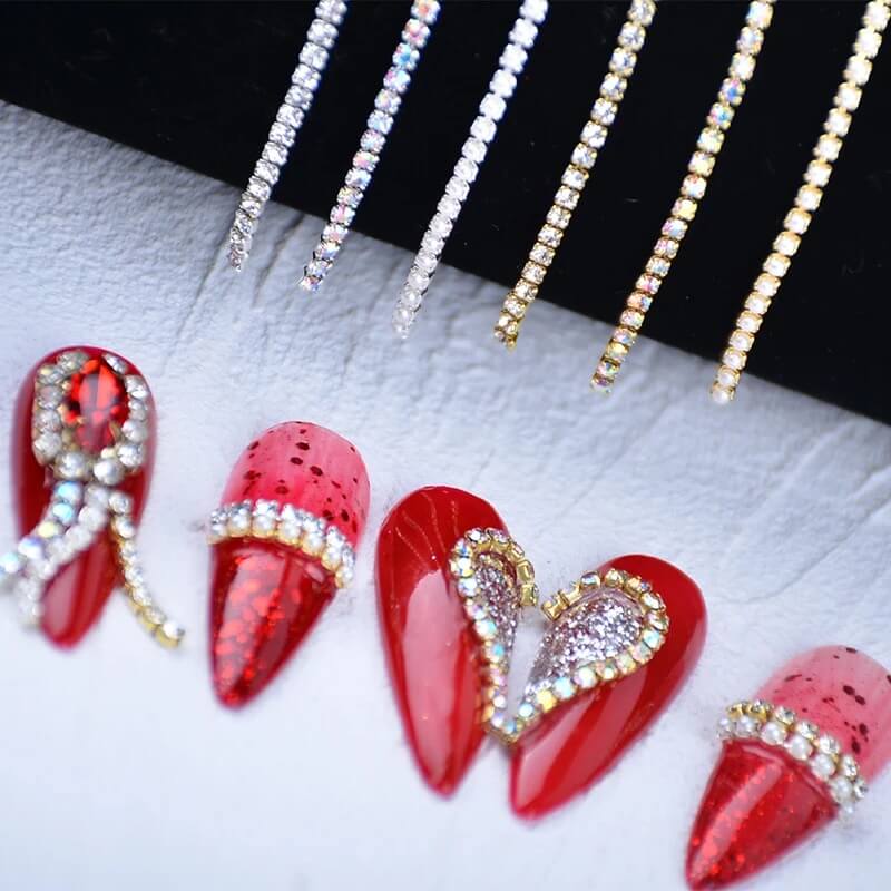 Rhinestone Chain Nail Art - Premier Nail Supply