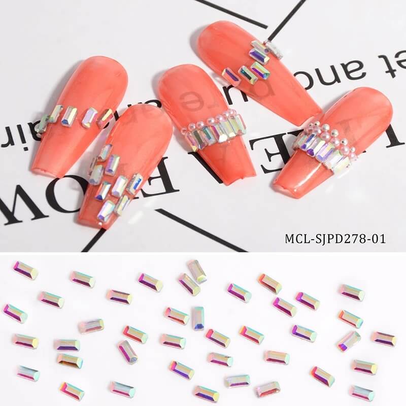 Nail Art Flat Back Rhinestone Crytal AB - Premier Nail Supply