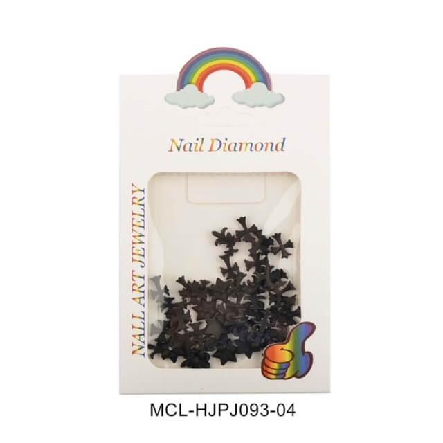 Nail art Black Cross Nail Charm Mixed 50pcs/Bag - Premier Nail Supply