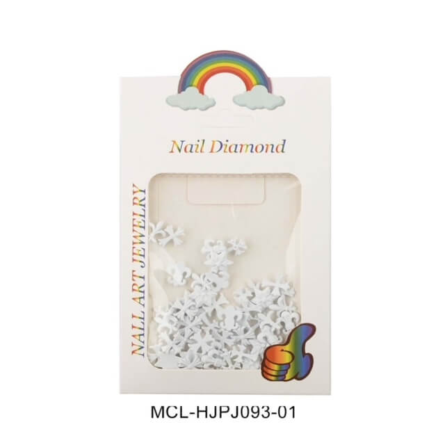 Nail Art White Cross Nail Charm Mixed 50pcs/bag - Premier Nail Supply