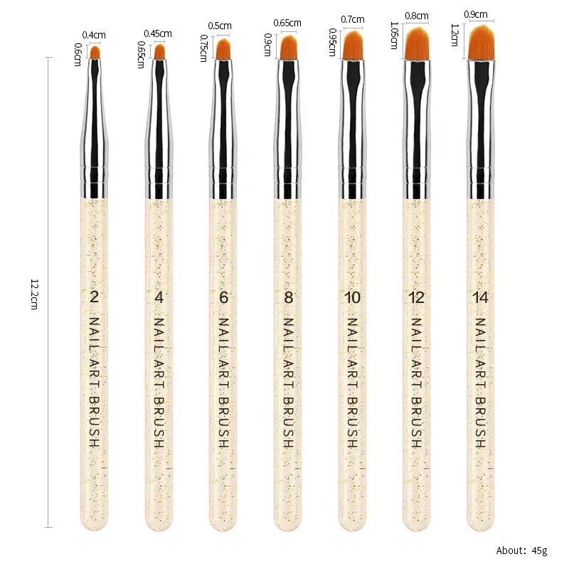 7pcs/Gel Nail Art Brush set - Premier Nail Supply