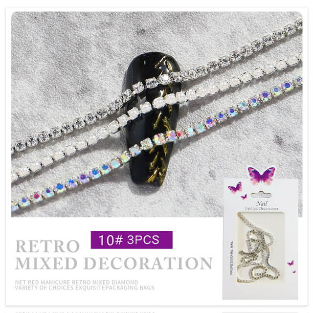 Rhinestone Chain Nail Art - Premier Nail Supply