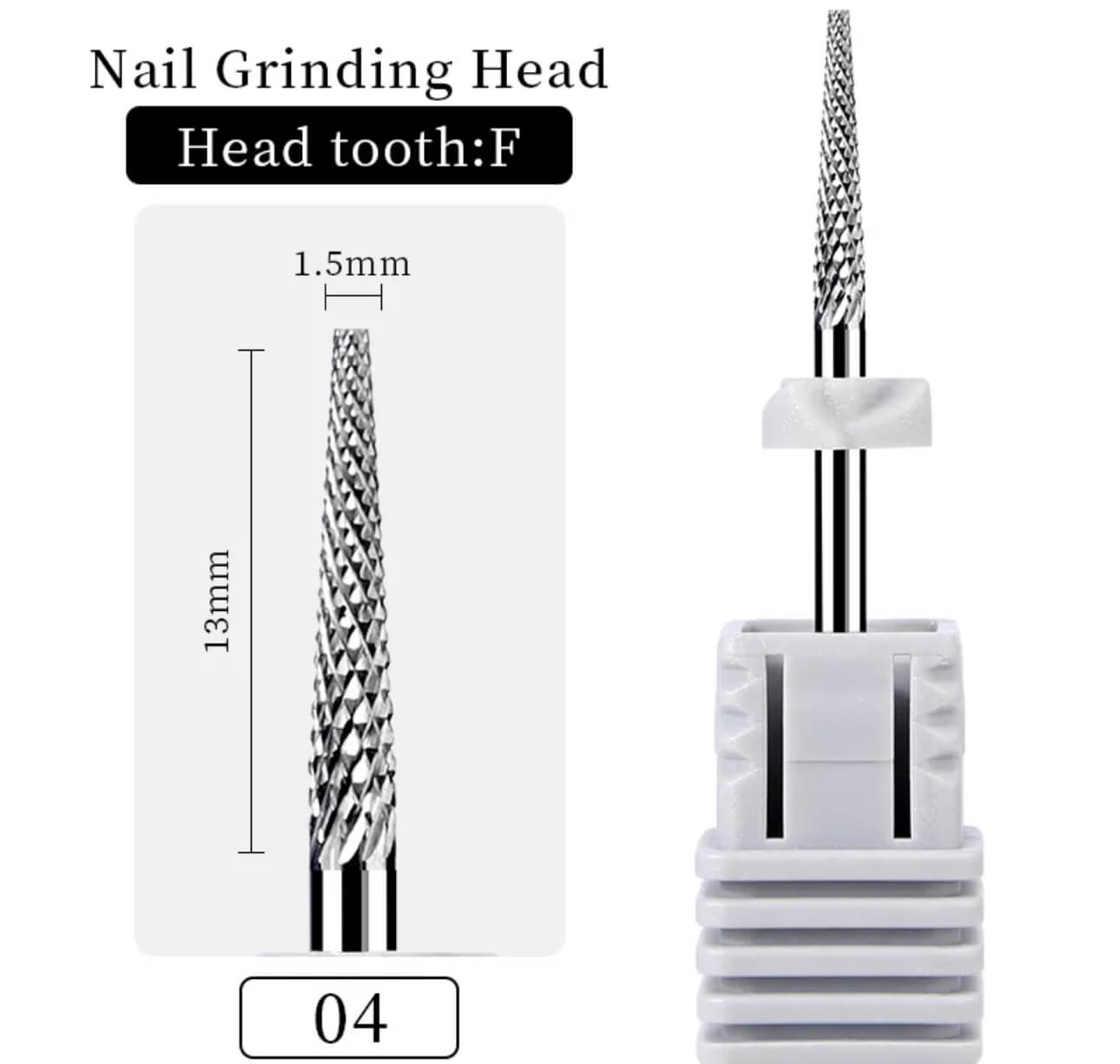 Carbide Cuticle Nail Drill Bit Small Cone 3/32"-M - Premier Nail Supply