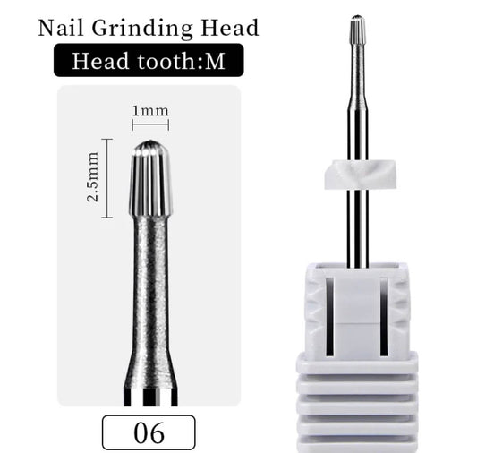 Carbide Cuticle Nail Drill Bit Small Round 3/32"-M - Premier Nail Supply 